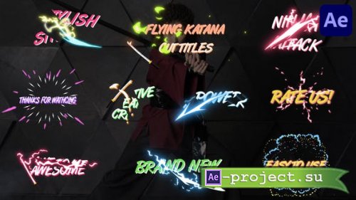Videohive - Flying Katana Cut Titles for After Effects - 45630508 - Project for After Effects