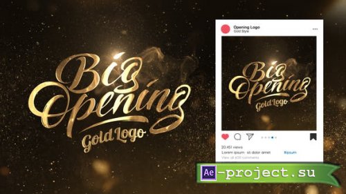 Videohive - Gold Logo Opener - 39997511 - Project for After Effects