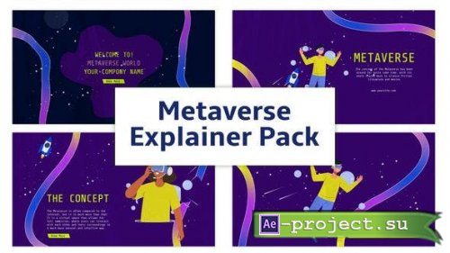 Videohive - Space Metaverse Explainer Animation Scene Pack - 45686957 - Project for After Effects