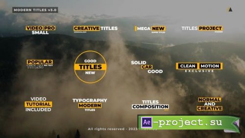 Videohive - Modern Titles v3.0 | After Effects - 45631373 - Project for After Effects