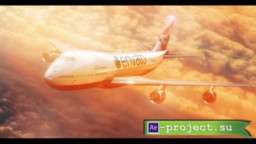 Videohive - Airplane Flight Sky Business Travel Logo - 45553148 - Project for After Effects