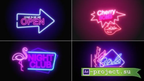 Videohive - Neon Signs V1 - 45555219 - Project for After Effects