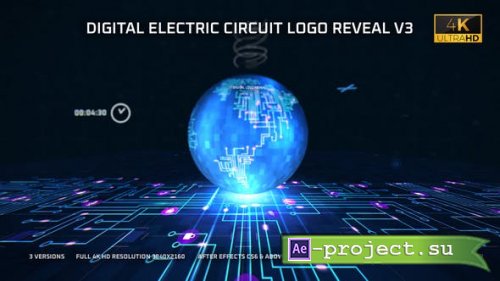 Videohive - Digital Electric Circuit Logo Reveal- v3 - 45378656 - Project for After Effects