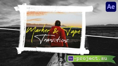 Videohive - Marker & Tape Transitions Vol. 1 - 45845001 - Project for After Effects