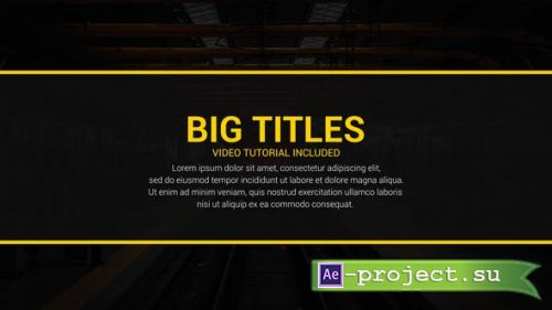 Videohive - Dynamic Big Titles - 45856474 - Project for After Effects