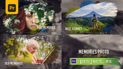 Videohive - Photo Slideshow | Brush Slideshow | MOGRT - 45663505 - Premiere Pro Templates