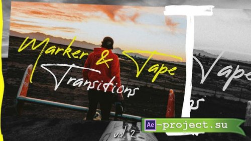Videohive - Marker & Tape Transitions Vol. 2 - 45863408 - Project for After Effects