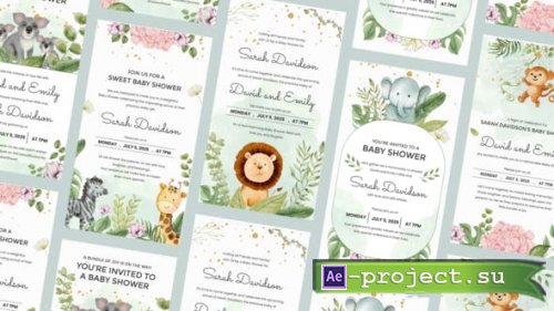 Videohive - Baby Shower Invitation - Instagram Reel Template - 45845634 - Project for After Effects