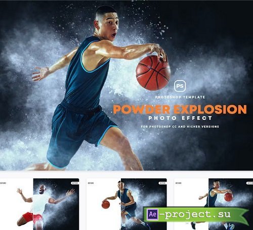 Powder Explosion Photo Effect - 45368516