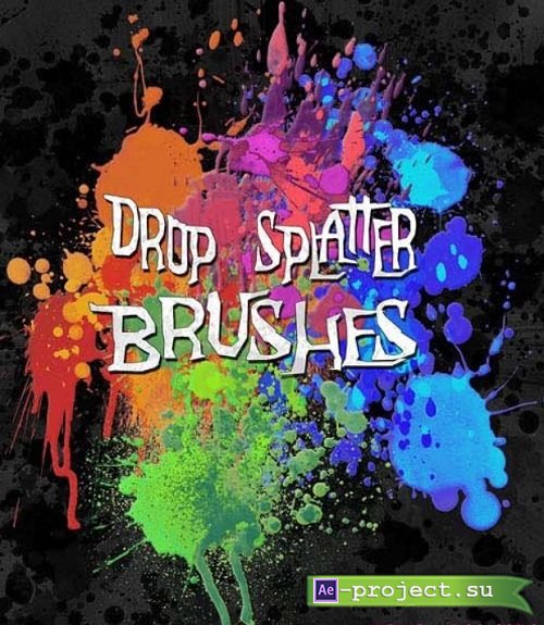 130+ Drop Splatter Brushes for Photoshop