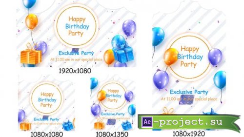 Videohive - Happy Birthday Party Invitation Post - 45842355 - Project for After Effects