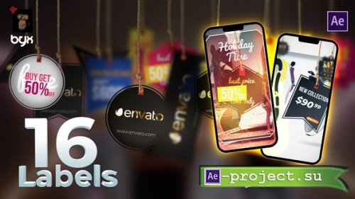 Videohive - Swinging Tags - 37105746 - Project for After Effects