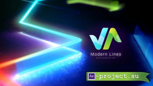 Videohive - Bright Neon Lines Logo - 45990791 - Project for After Effects