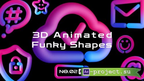 Videohive - 3D Animated Funky Shapes 02 - 45954531 - Project for After Effects