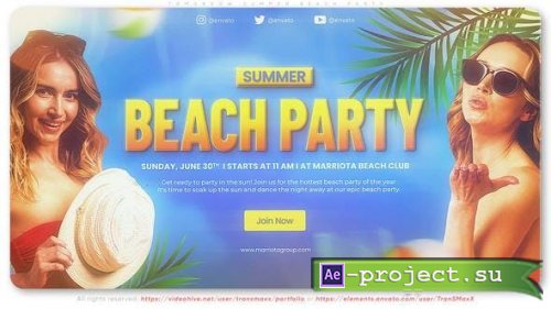 Videohive - Tomorrow Summer Beach Party - 45994505 - Project for After Effects