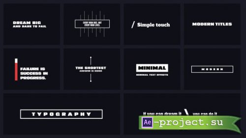 Videohive - Minimal Animated Titles - 45981427 - Project for After Effects