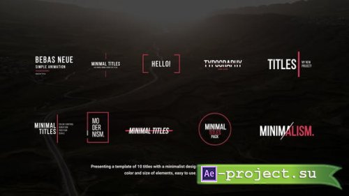 Videohive - Minimal Titles 2.0 | AE - 45983302 - Project for After Effects