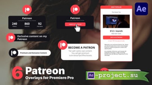 Videohive - Patreon Subscribe Overlays - 45991186 - Project for After Effects