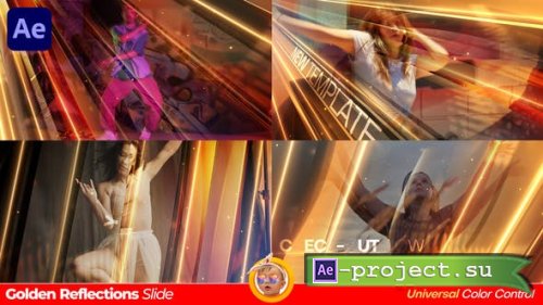 Videohive - Golden Reflections Slide - 46005349 - Project for After Effects
