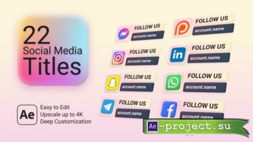 Videohive - Social Media Titles - 46015426 - Project for After Effects