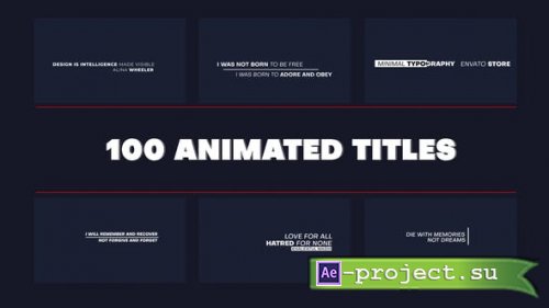Videohive - 100 Animated Titles - 46021926 - Project for After Effects