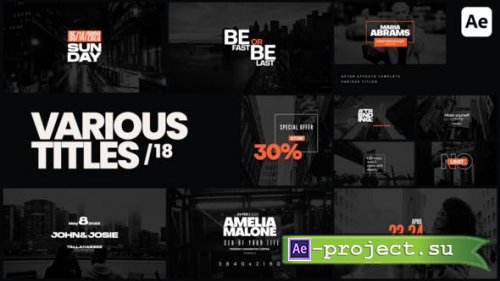 Videohive - Various Titles 18 - 46026676 - Project for After Effects