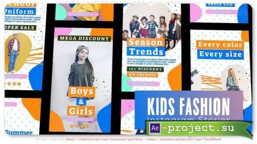 Videohive - Kids Fashion Instagram Stories Pack - 46094110 - Project for After Effects