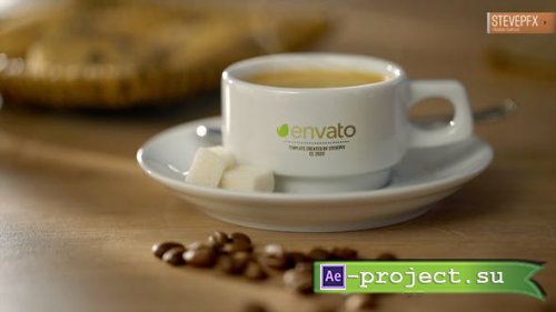 Videohive - Coffee Americano Mockup Logo Opener - 45871627 - Project for After Effects