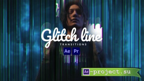 Videohive - Glitch Line Transitions - 46175866 - Project for After Effects