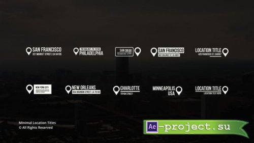 Videohive - Minimal Location Titles | AE - 46178550 - Project for After Effects