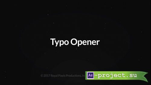 Videohive - Typography Opener - 20022932 - Project for After Effects