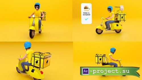Videohive - Delivery Service / Food Scooter - 38915525 - Project for After Effects