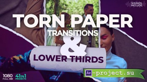 Videohive - Torn Paper Transitions - 46176951 - Project for After Effects