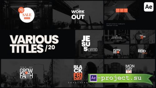 Videohive - Various Titles 20 - 46208785 - Project for After Effects