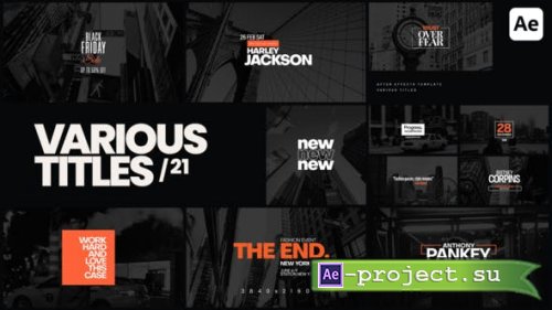 Videohive - Various Titles 21 - 46212374 - Project for After Effects