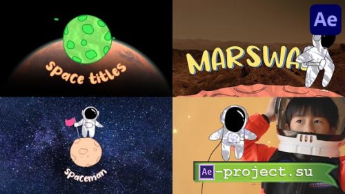 Videohive - Space And Spaceman Titles for After Effects - 46212228 - Project for After Effects