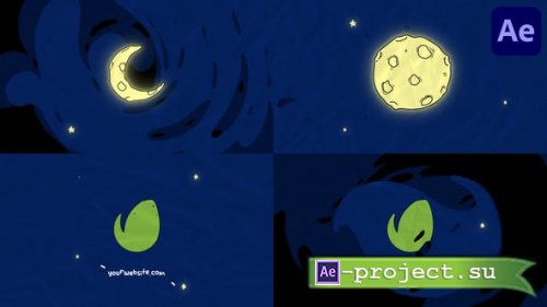 Videohive - Cartoon Moon Logo Opener for After Effects - 46208683 - Project for After Effects