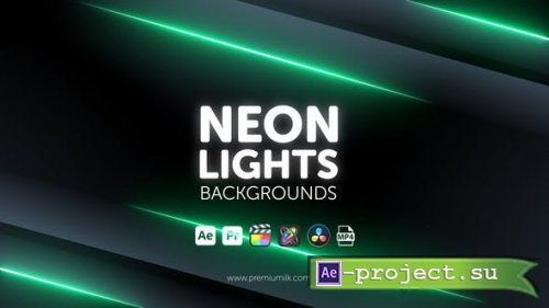 Videohive - Neon Lights Backgrounds - 46301804 - Project for After Effects