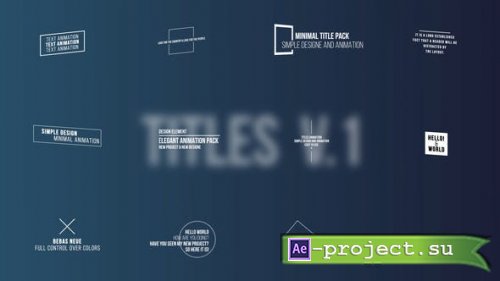 Videohive - Titles | After Effects - 46235063 - Project for After Effects