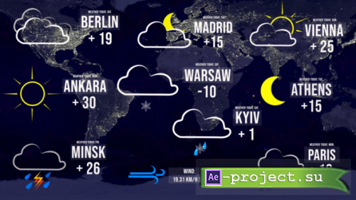 Videohive - Weather Forecast Icons - 46235520 - Project for After Effects