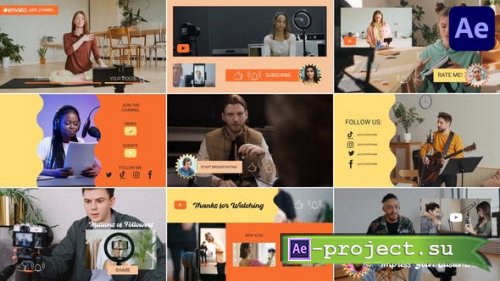 Videohive - Youtube Scenes Slides for After Effects - 46229813 - Project for After Effects
