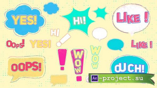 Videohive - Speech Bubbles Colorful ElementsAE - 39793310 - Project for After Effects