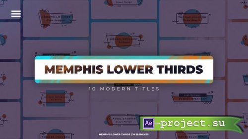 Videohive - Memphis Lower Thirds - 46292779 - Project for After Effects