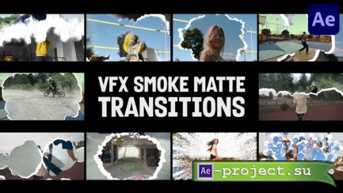 Videohive - VFX Smoke Matte Transitions for After Effects - 46324518 - Project for After Effects