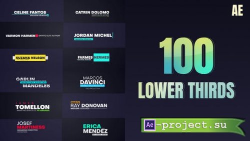 Videohive - 100 LowerThirds - 46348023 - Project for After Effects