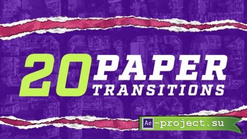 Videohive - Torn Paper Transitions - 46358587 - Project for After Effects