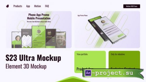 Videohive - Mockup Phone Element 3D - 46358231 - Project for After Effects