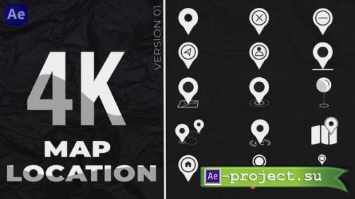 Videohive - Icon Map Location Pack - 46385693 - Project for After Effects