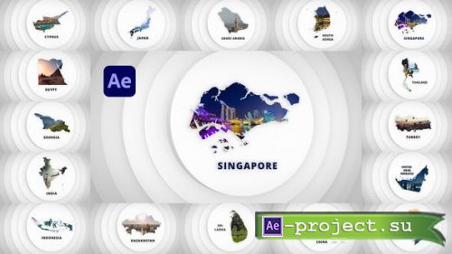Videohive - Disks Maps Opener - Asia for After Effects - 46446757 - Project for After Effects