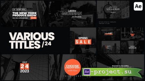 Videohive - Various Titles 24 - 46418086 - Project for After Effects